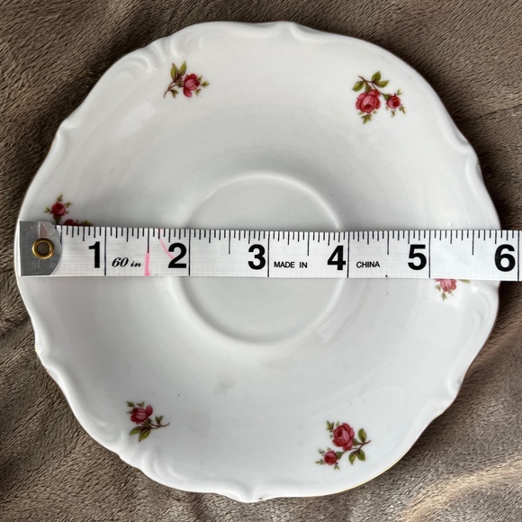 Bavaria Western Germany Elfenbein Rose Bud Pattern Tea Cup Saucer Plate 3 pc - Picture 11 of 15